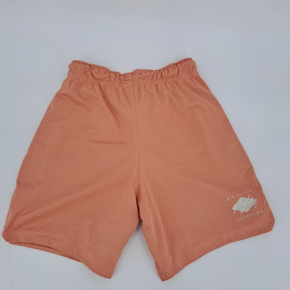 Jordan Flight Collection Mesh Basketball Shorts Mens Small Polyester Peach Solid